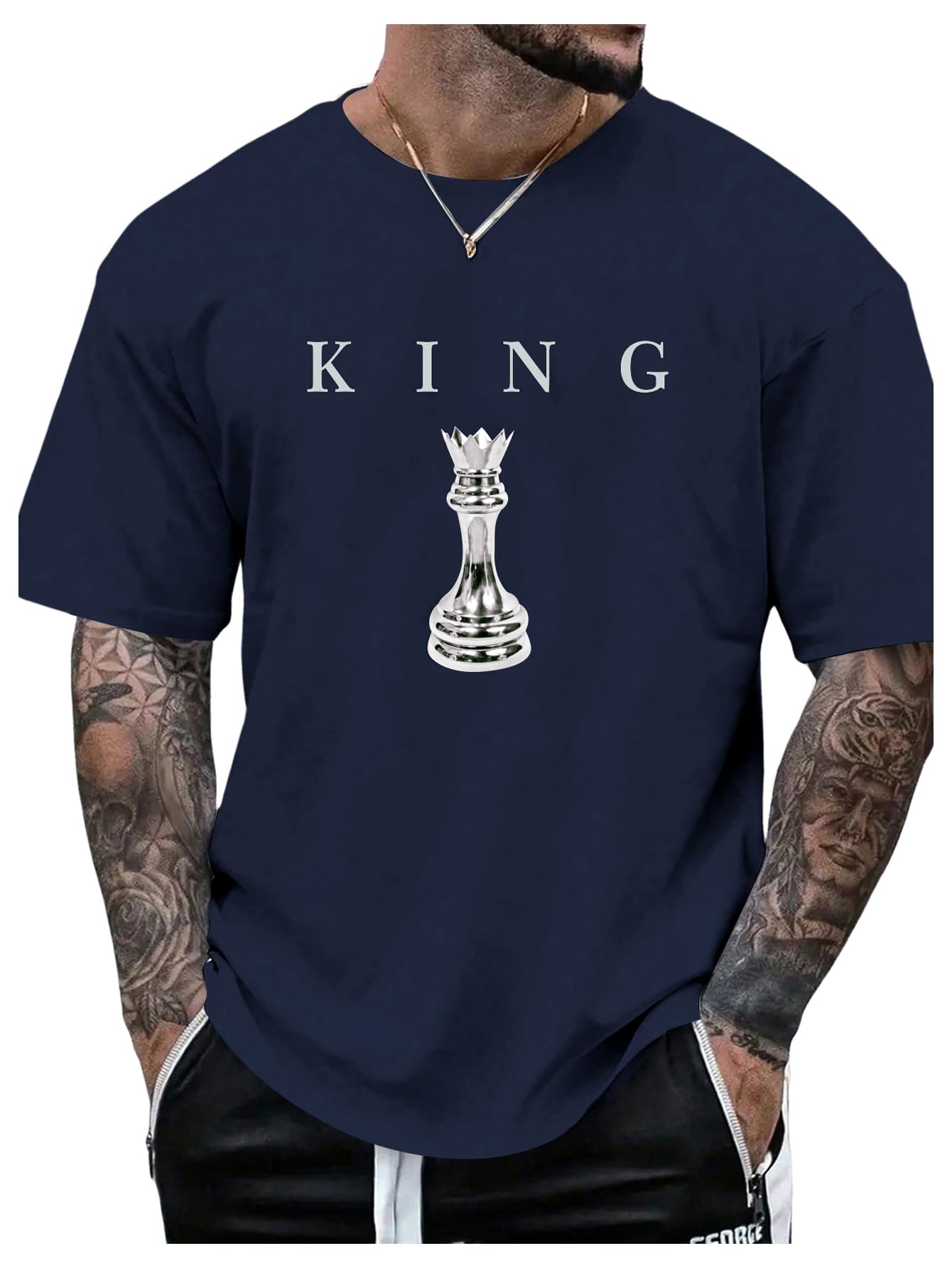 SOLY HUX Men's Graphic Tees Crew Neck T Shirts Short Sleeve T-Shirts Casual Summer Streetwear