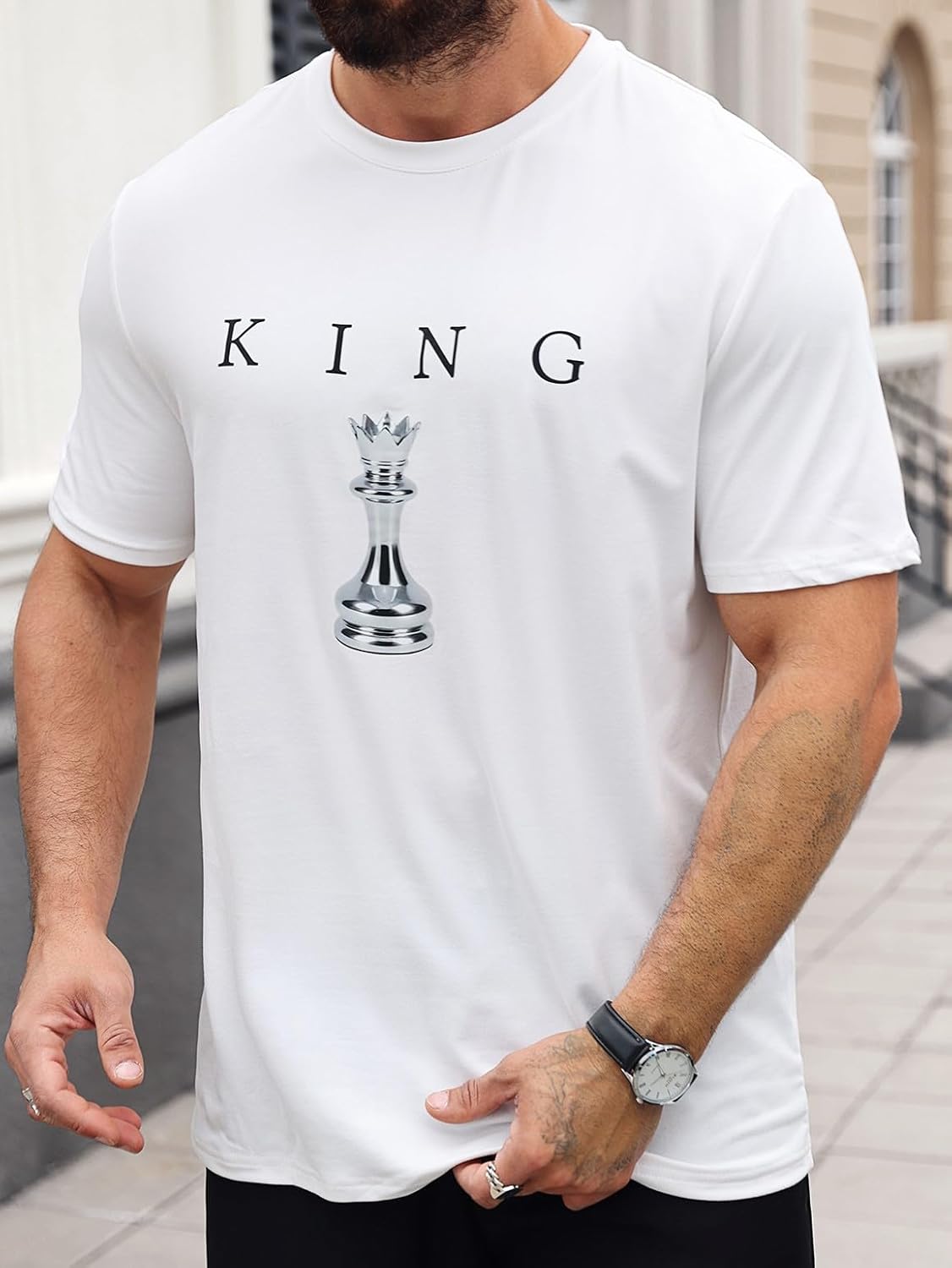 SOLY HUX Men's Graphic Tees Crew Neck T Shirts Short Sleeve T-Shirts Casual Summer Streetwear