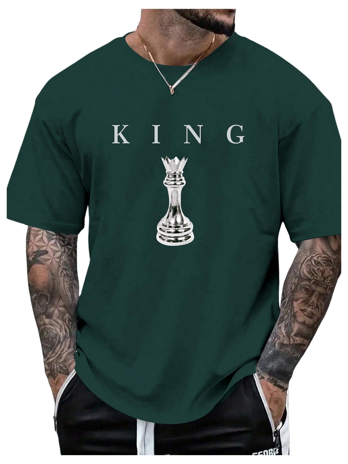 SOLY HUX Men's Graphic Tees Crew Neck T Shirts Short Sleeve T-Shirts Casual Summer Streetwear