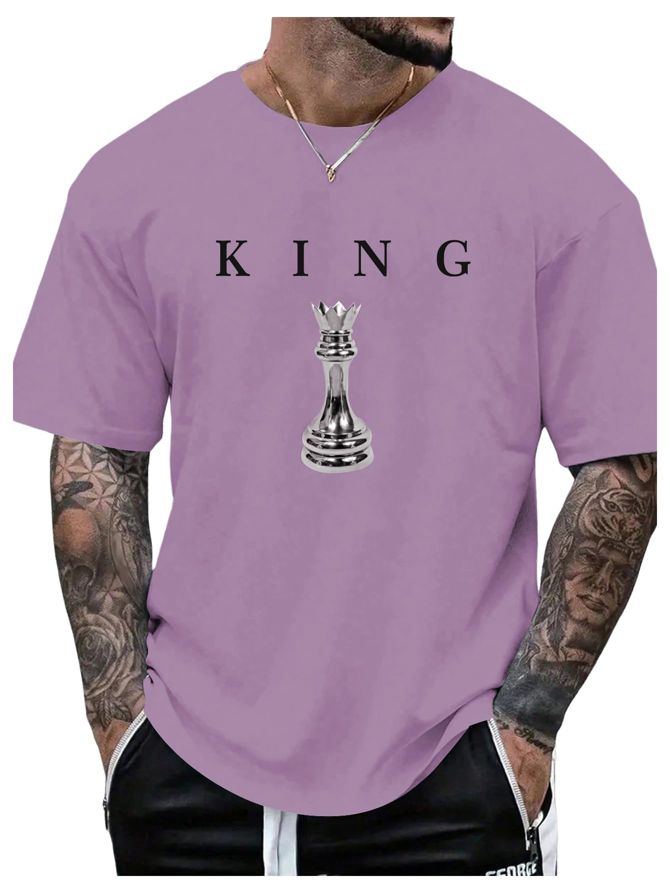 SOLY HUX Men's Graphic Tees Crew Neck T Shirts Short Sleeve T-Shirts Casual Summer Streetwear