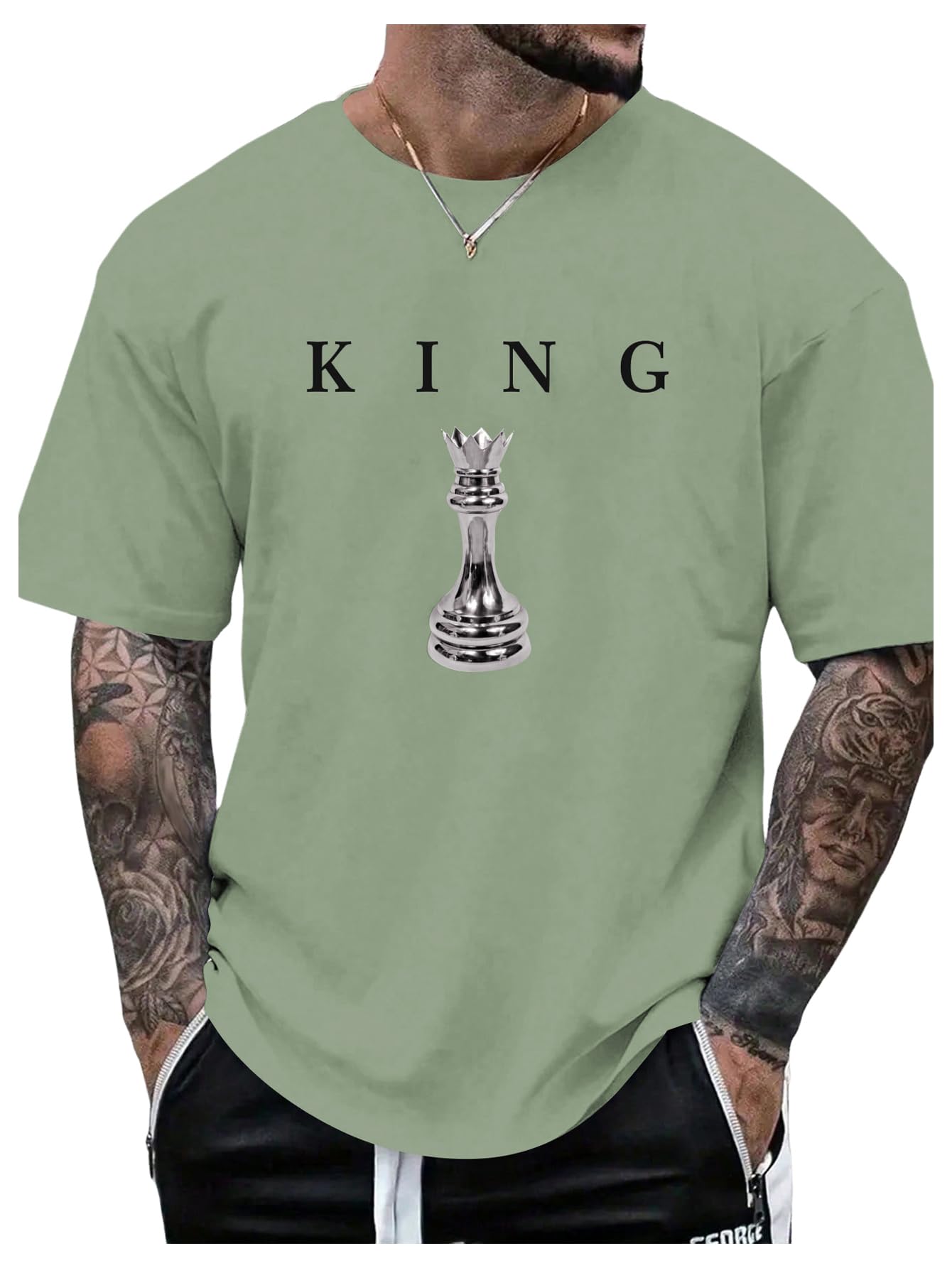 SOLY HUX Men's Graphic Tees Crew Neck T Shirts Short Sleeve T-Shirts Casual Summer Streetwear