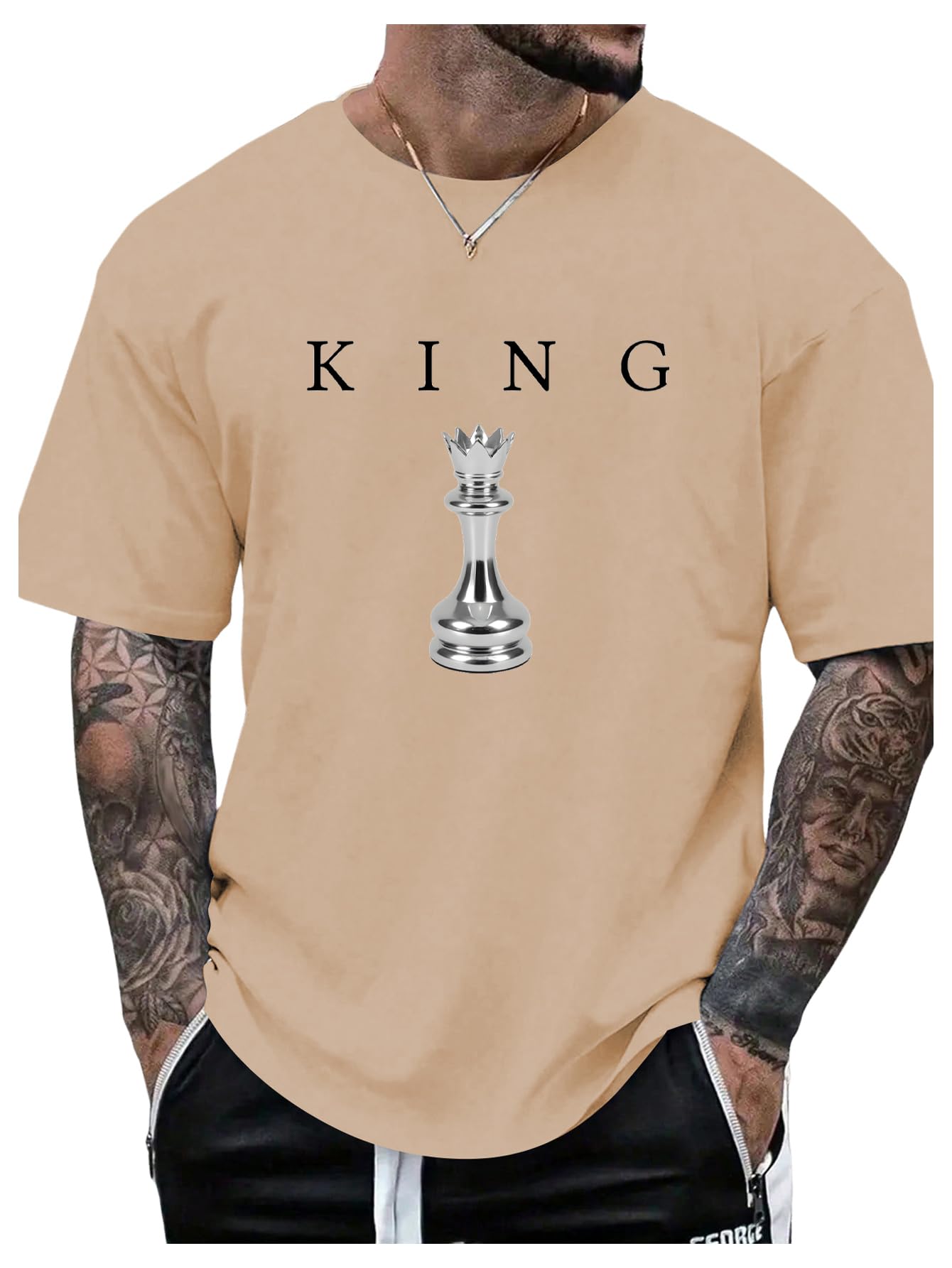 SOLY HUX Men's Graphic Tees Crew Neck T Shirts Short Sleeve T-Shirts Casual Summer Streetwear