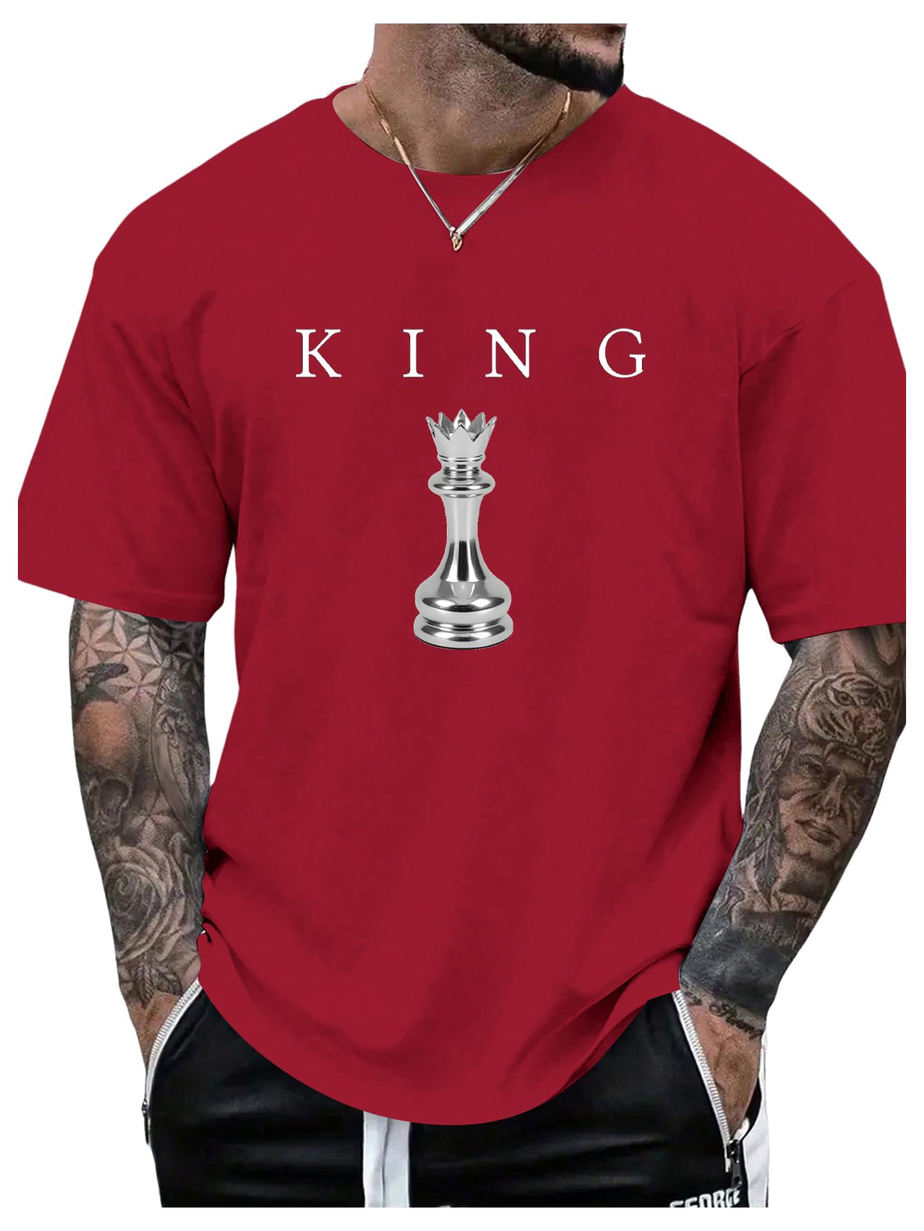 SOLY HUX Men's Graphic Tees Crew Neck T Shirts Short Sleeve T-Shirts Casual Summer Streetwear